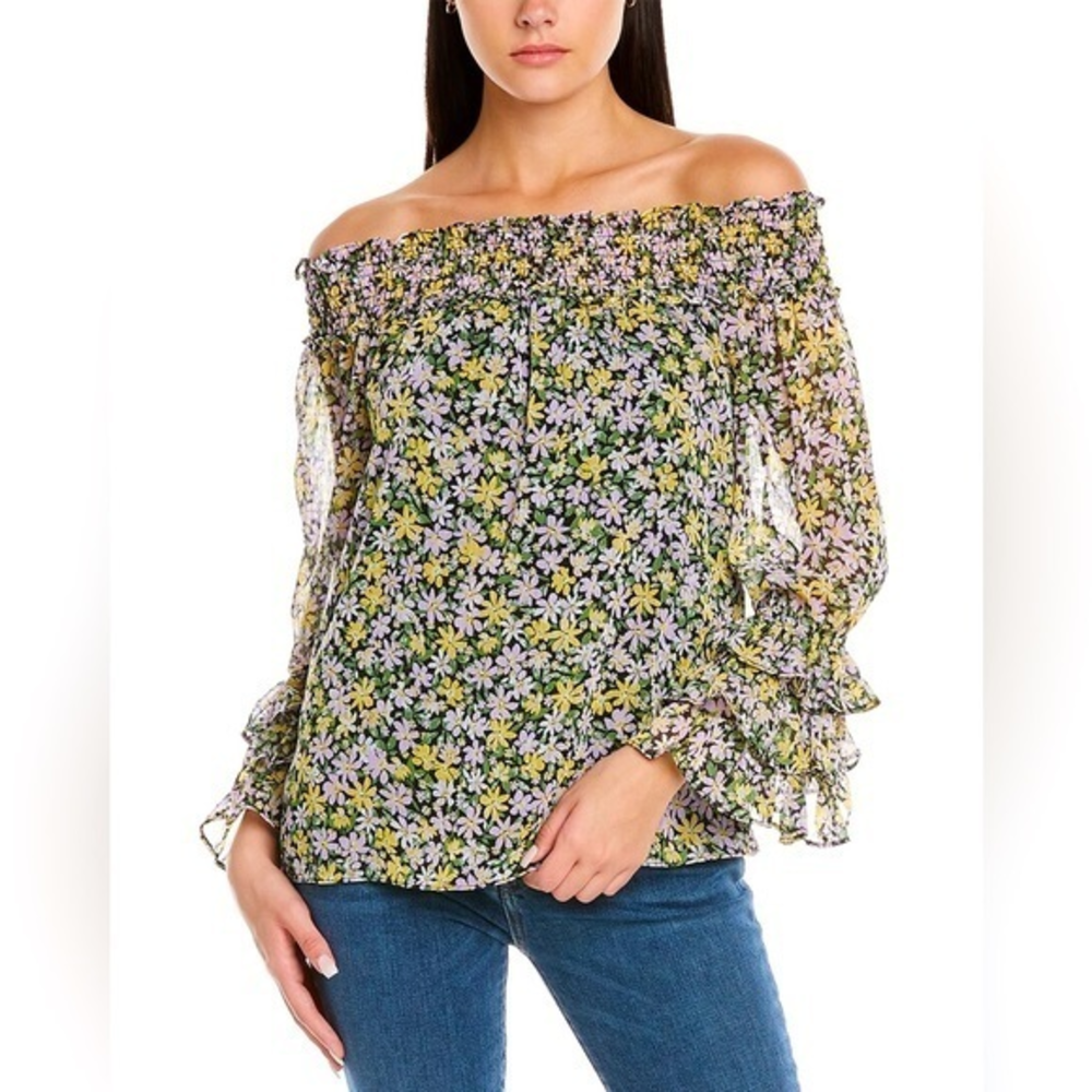 Cece‎ Off-The-Shoulder Ruffle Sleeve Top XS